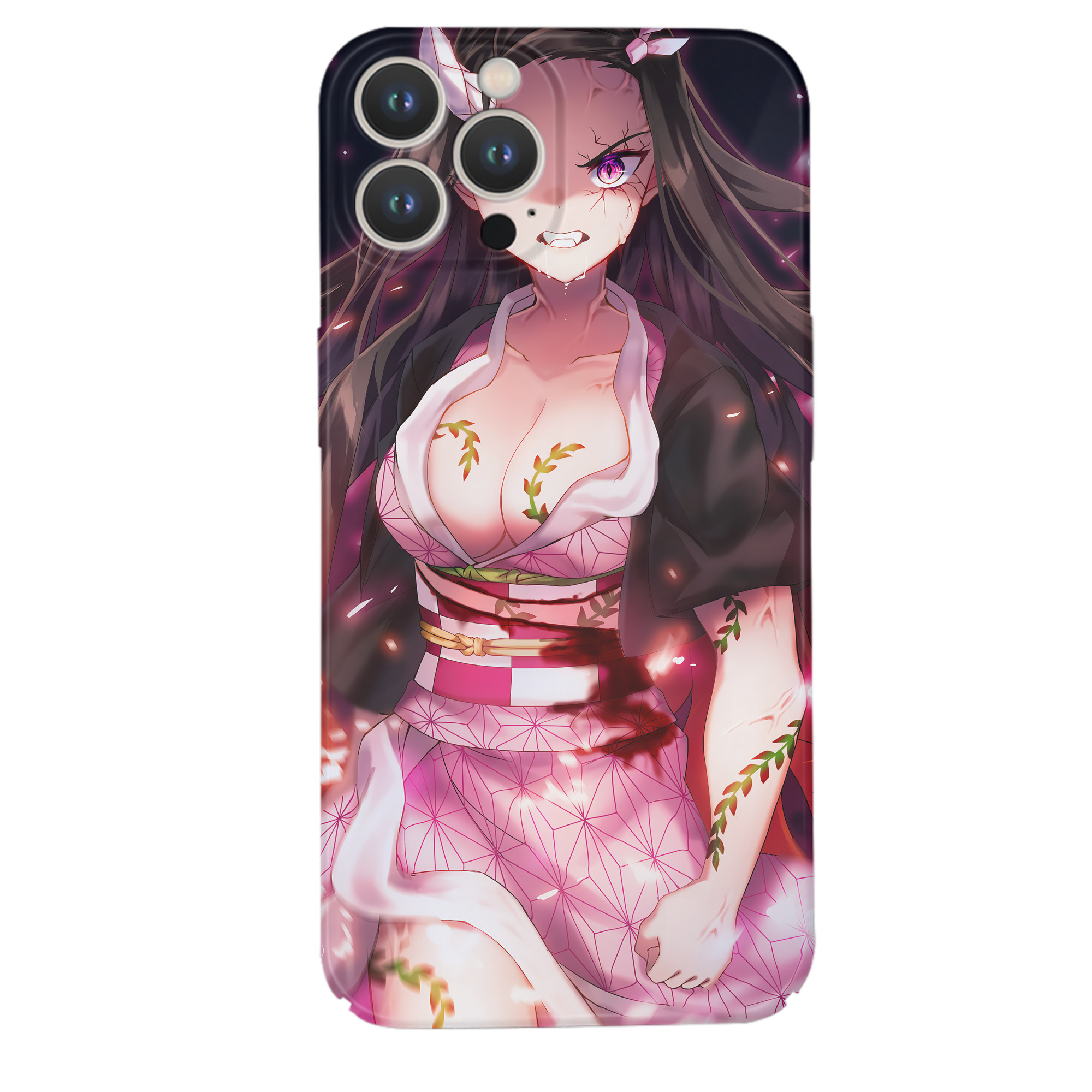 （画像用） 鬼滅の刃（きめつのやいば）竈門 禰󠄀豆子／かまど ねずこ Kamado Nezuko 【iPhone 14シリーズ対応】ハードケース